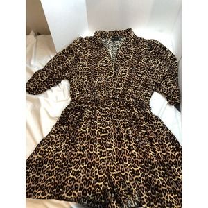 WOMEN ASOS DESIGN CURVE ROMPER ANIMAL PRINT PLUS SZ16
